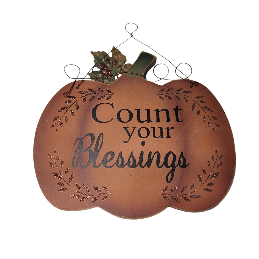 Pumpkin fall door hanger.